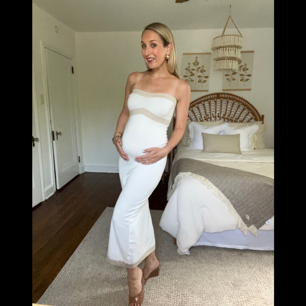 PinkBlush Strapless Maternity Dress